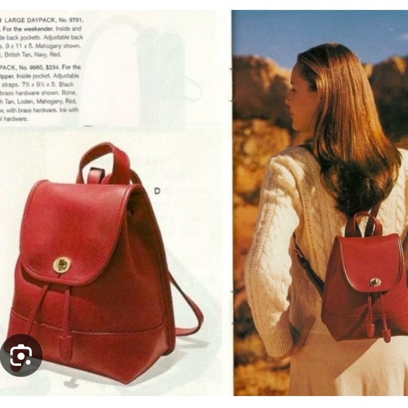 Coach | Bags | Vintage Coach 996 Backpack In Red | Poshmark
